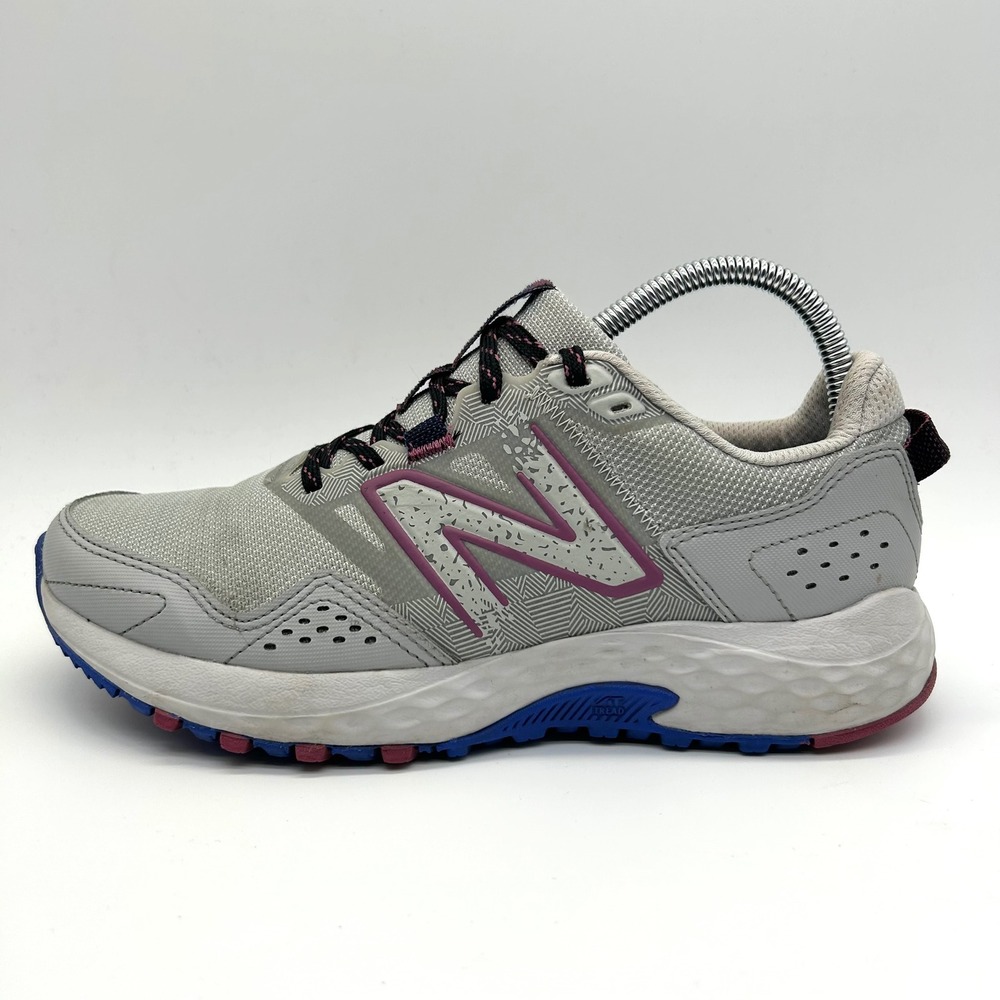 New Balance 410v8 Trail‎ Running Shoes Womens 9 Grey Purple Wide WT410LR8 Mesh